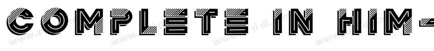 complete in him字体转换